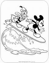 Mickey Coloring Classic Pages Donald Friends Disneyclips Surfing Pdf sketch template