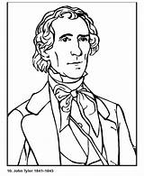 Tyler John Coloring President Pages Presidents Printables Usa Go Print Next Back sketch template