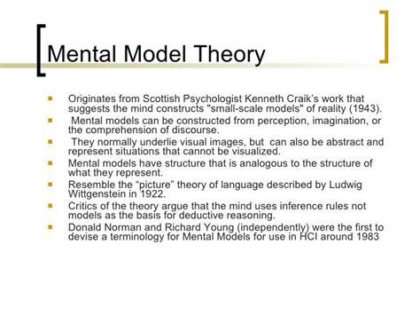 model theory learning organization mental