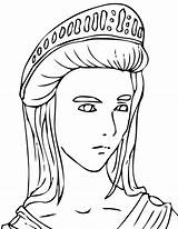 Hera Athena Coloring Goddesses Greek Gods Easy Drawing Face Pages Netart Color Getcolorings Getdrawings Print Zeus sketch template