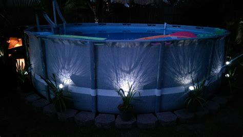 night time lihhts  ground pool lights pool