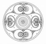 Celtic Celtique Mandalas Celta Celtica Celtas Adultos Adulti Knot Formant éléments Entrelacés Algunos Interesar sketch template