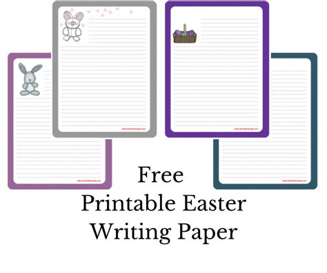 printable easter writing paper stationery