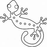 Lizard Clip Clipart Outline Template Kids Gecko Aboriginal Printable Cartoon Clker Drawing Dot Templates Painting Reptile Animals Cliparts Drawings Animal sketch template