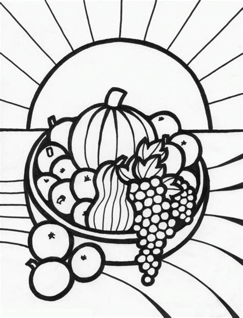 printable fruit coloring pages  kids