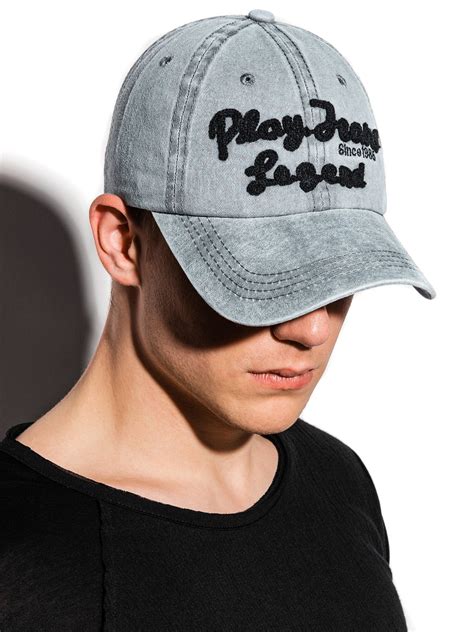 pet heren baseball cap met sluiting  kopen style italy grijs