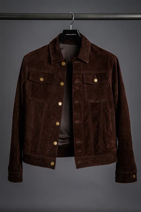 brown suede trucker jacket  spoke style shop
