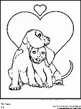 Coloring Puppy Pages Valentines Valentine Ginormasource sketch template