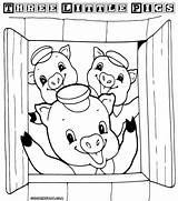 Pigs Little Coloring Three Pages Preschoolers Preschool Printable Fun Activity Coloringway sketch template