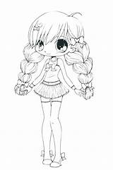 Coloring Cute Pages Anime Kids Animals Printable Girl Couple Color Getdrawings Getcolorings Unique Colorings Fox sketch template