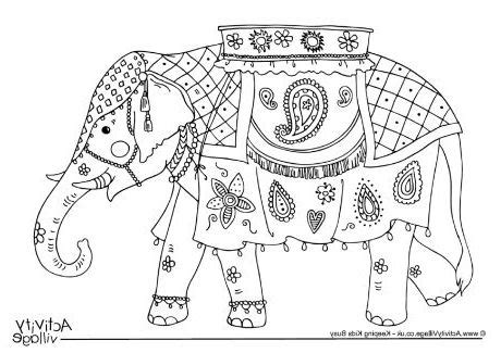 indian elephant coloring pages printable elephant coloring page