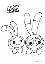 Abby Hatcher Friends Peepers Squeaky sketch template