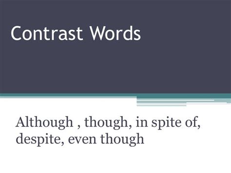 contrast words