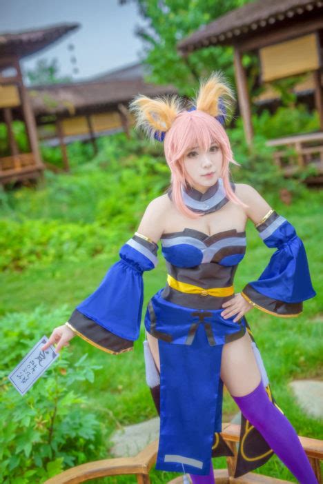 cute outdoors caster cosplay brimming with beauty