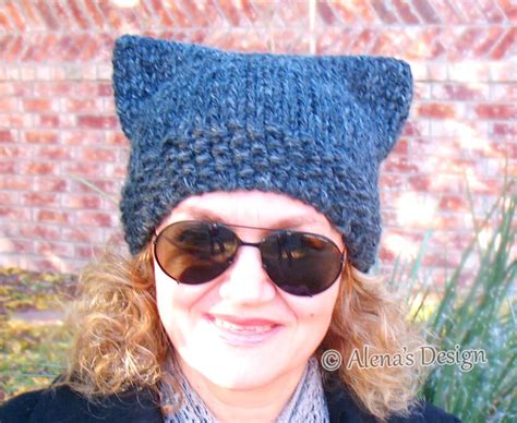 cat hat  knitting pattern alenas design
