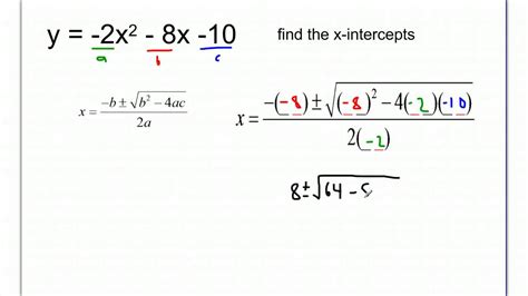 quadratic formula  negative root youtube