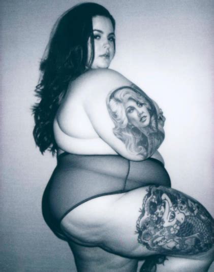 size 22 model tess holliday poses topless in a pair of sheer knickers as she tells critics fat