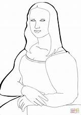 Mona Leonardo sketch template