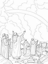 Regenbogen Bund Gottes Ausmalen Ausmalbilder Covenant Malvorlagen Kinder Arche Ark Deborah sketch template