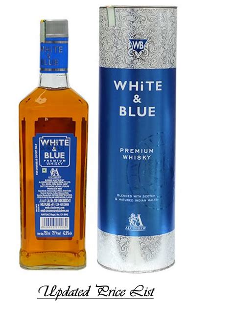 white  blue whisky price  india updated list