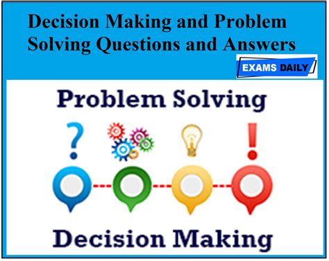 decision making  problem solving questions  answers