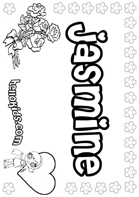 girls  coloring pages jasmine girly   color