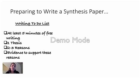 synthesis paragraph youtube