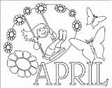 April Coloring Pages Printable Print Color Sheets Spring Getcolorings Sheet Flower Happy Getdrawings Adult Choose Board sketch template