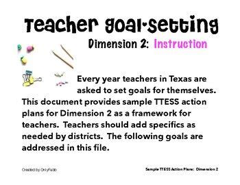 ttess teacher goal setting  instruction teacher observation