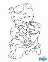 Bear Mama Cub Coloring Pages Her Drawing Hellokids Print Color Online Getdrawings Mother sketch template