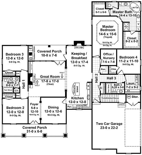 plan mm country home plan full  options house plans bonus rooms  country homes