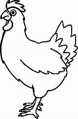 Coloring Pages Farm Animal Chicken Young Printable Via sketch template