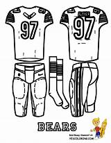Football Coloring Pages Uniform Nfl Bears Jersey Choose Board Bills sketch template