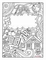 Cover Binder Coloring Printable Book Covers Color School Pages Templates Back Fun Club Colouring Para Student Caratulas Books Sheets Getcolorings sketch template