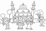 Sketsa Mewarnai Mesjid Tk Paud Kecil Masjid Belajar Dibutuhkan sketch template