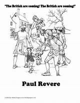 Paul Revere Coloring Grade Georgia Third Ss Famous Coloringhome sketch template