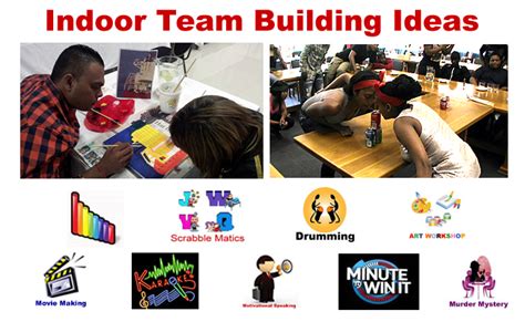 indoor team building ideas tbae team building blog