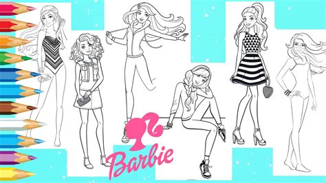 coloring barbie dream house coloring pages learn  color youtube