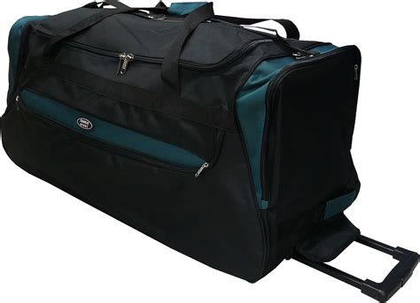 polyester rolling wheeled duffel bag travel duffel bag  wheel turquoise walmartcom