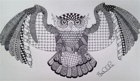 zentangle owl  shellington  deviantart