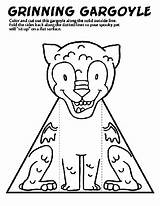 Gargoyle Coloring Grinning Pages Crayola Halloween Color Choose Board sketch template