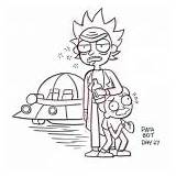 Rick Coloring Morty Pages Niccals Related Posts sketch template