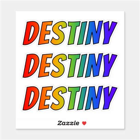 destiny  fun rainbow coloring sticker zazzlecom