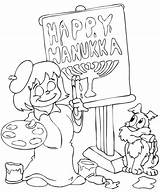 Hanukkah Chanukka Ausmalbilder sketch template