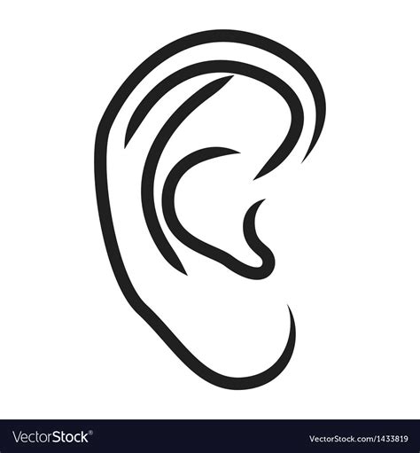human ear royalty  vector image vectorstock