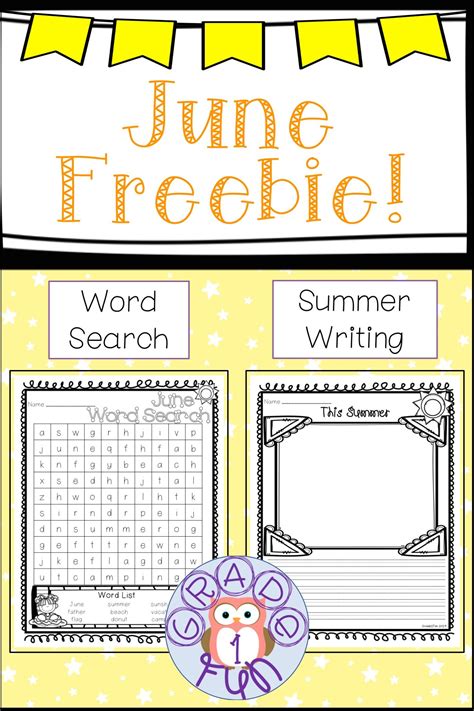 june word search  writing freebie students   fun searching