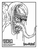 Venom Draw Drawing Face Coloring Too Drawings Drawittoo Tutorial Subscribe Channel Enjoy Please If sketch template