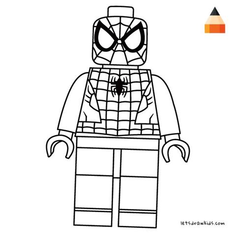 coloring page  kids   draw lego spiderman lego spiderman