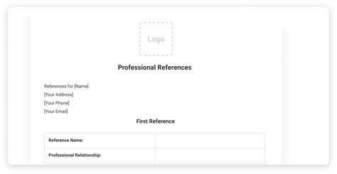 professional reference list template word business fo vrogueco