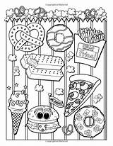 Coloring Food Pages Junk Colouring Book раскраска Printable Books Kates Dani Imprimir раскраски Sheets Adult Cute Amazon Kawaii Choose Board sketch template